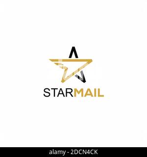 symbol icon star mail logo design inspiration. Stock Photo