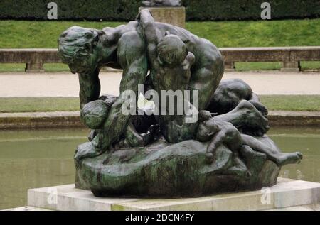 Auguste Rodin (1840-1917). French sculptor. Ugolino and his sons, 1901-1904. Bronze. Garden of Sculptures. Rodin Museum. Paris. France. Stock Photo