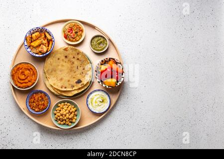 Traditional Indian Thali Stock Photo