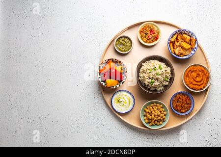 Traditional Indian Thali Stock Photo