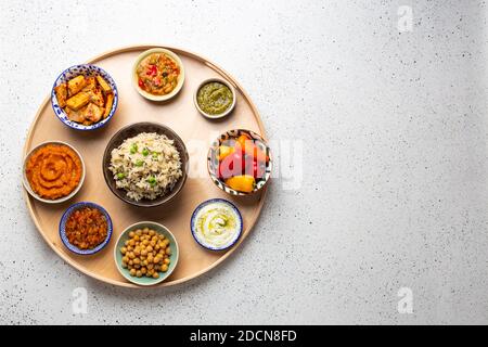 Traditional Indian Thali Stock Photo