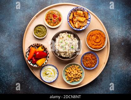 Traditional Indian Thali Stock Photo