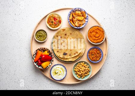 Traditional Indian Thali Stock Photo