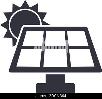 Solar energy panel with sun icon vector illustration Stock Vector