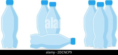 Empty plastic bottles icon vector illustration Stock Vector