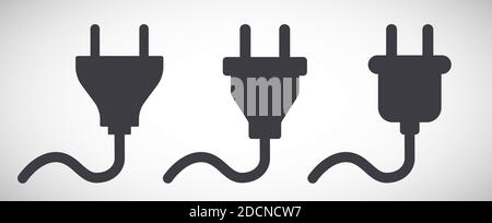 Different energy power plug icons or symbols Stock Vector
