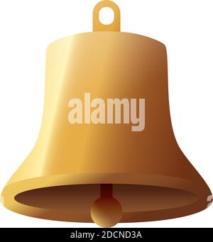 Golden bell icon vector illustration pictogram Stock Vector