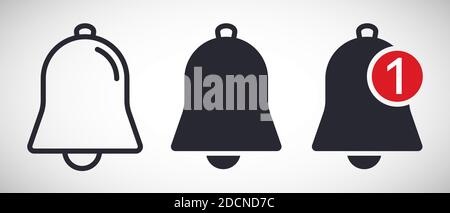Notification bell pictogram icons vector illustration pictogram Stock Vector