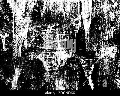 Grunge texture. grungy spotted graphic surface, black damaged scratches and stains, distressed effect, decorative abstract texture vector background Stock Vector