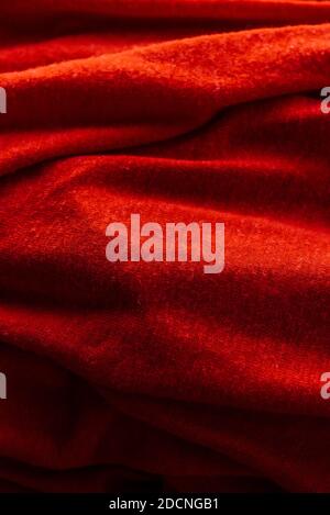 red fabric texture. red cloth. Material for designers red fabric background Stock Photo