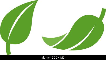Leaf icon and symbol for ecology or plants Stock Vector