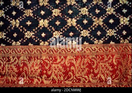 Caption  Kuala Lumpur Malaysia Songket Fabric (silk) National Museum Stock Photo