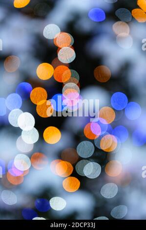 Christmas lights defocused Stock Photo