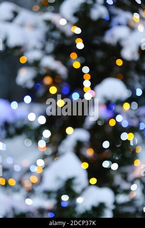 Christmas lights defocused Stock Photo