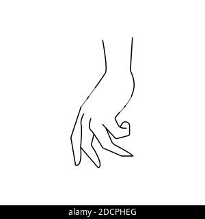 Chiromancy Chart of the Palms lines and ways. Vector line illustration. Stock Vector