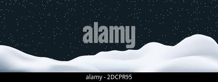 Falling Christmas Shining transparent beautiful, shining snow with snowdrifts isolated on transparent background. Snowflakes, snow background. Heavy s Stock Vector