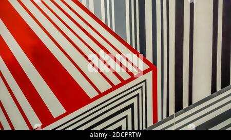 Abstract geometric art with splashing and intricate colors Stock Photo