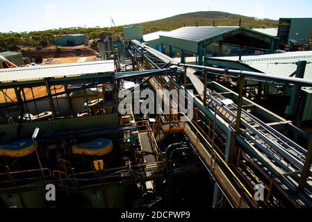 Mining Process Plant in the Field Stock Photo