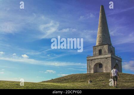 Summit view of Killiney Hill, Co.Dublin, in Ireland during the summer. Stock Photo