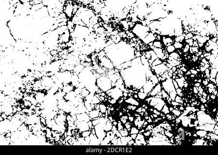 Black and white marble cracks simple texture. Vector illustration. Stock Vector