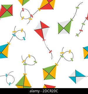 Kite Seamless Pattern Background Illustration Stock Photo