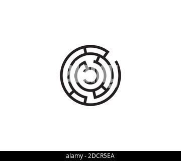 Labyrinth, maze, strategy icon. Vector illustration, flat. Stock Vector
