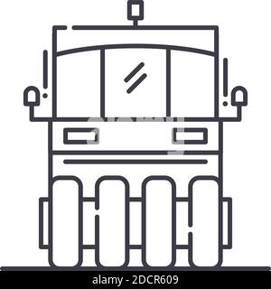 Pneumatic roller icon, linear isolated illustration, thin line vector, web design sign, outline concept symbol with editable stroke on white Stock Vector