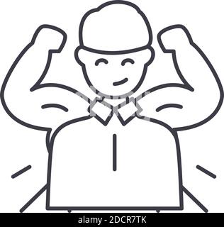 Perseveres icon, linear isolated illustration, thin line vector, web design sign, outline concept symbol with editable stroke on white background. Stock Vector