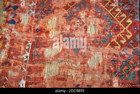 Handmade old and ancient carpet Stock Photo