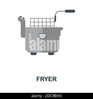 Fryer icon. Simple element from kitchen appliances collection. Creative Fryer icon for web design, templates, infographics and more Stock Vector