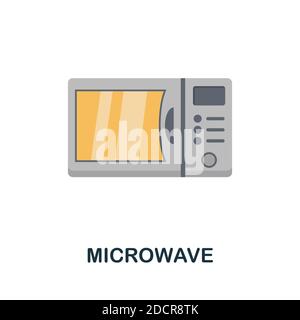 Microwave icon. Simple element from kitchen appliances collection. Creative Microwave icon for web design, templates, infographics and more Stock Vector