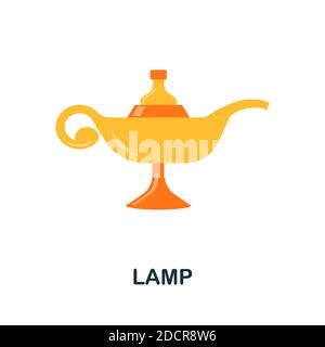 Lamp icon. Simple element from muslim collection. Creative Lamp icon for web design, templates, infographics and more Stock Vector