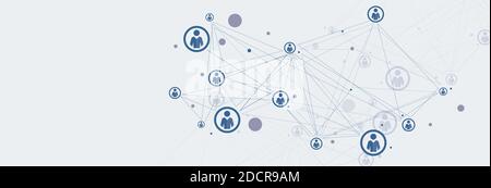 Abstract human connections headline background Stock Vector