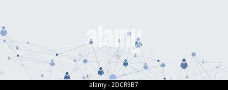 Abstract human connections headline background Stock Vector