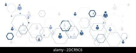 Abstract human connections headline background Stock Vector