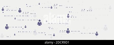 Abstract human connections headline background Stock Vector