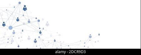 Abstract human connections headline background Stock Vector