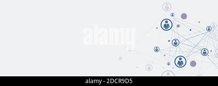 Abstract human connections headline background Stock Vector
