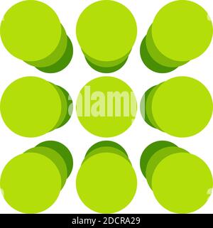 Grid, mesh of 3D spatial, stacked tier circles – Stock vector illustration, Clip-art graphics Stock Vector