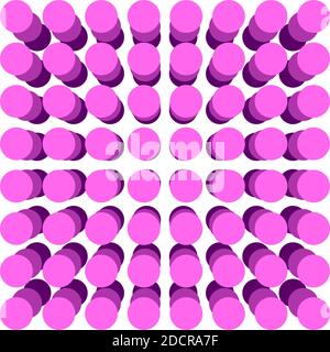 Grid, mesh of 3D spatial, stacked tier circles – Stock vector illustration, Clip-art graphics Stock Vector