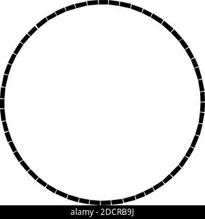 Geometric circle element. Circular stonework, masonry stone circles. Abstract top view well – Stock vector illustration, Clip art graphics Stock Vector