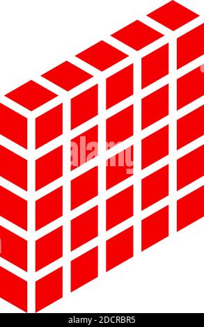 3d isometric Wall, Firewall icon, symbol or logo. Guard, shield, protection concepts icon – Stock vector illustration, Clip art graphics Stock Vector