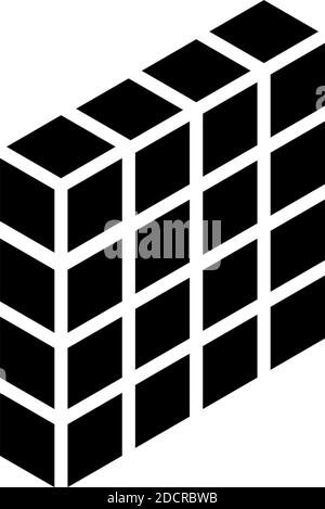 3d isometric Wall, Firewall icon, symbol or logo. Guard, shield, protection concepts icon – Stock vector illustration, Clip art graphics Stock Vector