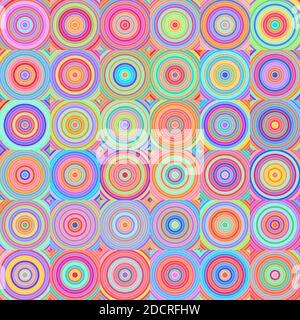 Seamless pattern, Concentric, radial, radiating Circles, Rings, Lines. Ripple, radiate Spiral effect circles - Royalty free stock vector illustration, Stock Vector