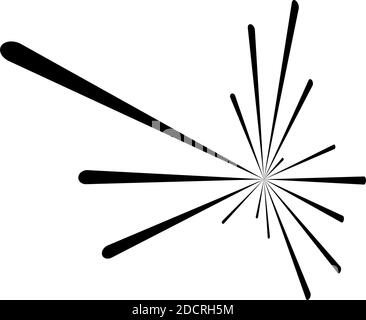 Random radial lines Comic effect. Fireworks, sparkle illustration - Royalty free vector illustration, clip-art Stock Vector