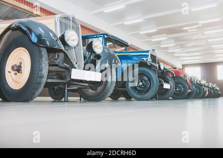 Chelyabinsk, Russia - March 10, 2016: Museum of classic retro cars of the early XX century Stock Photo