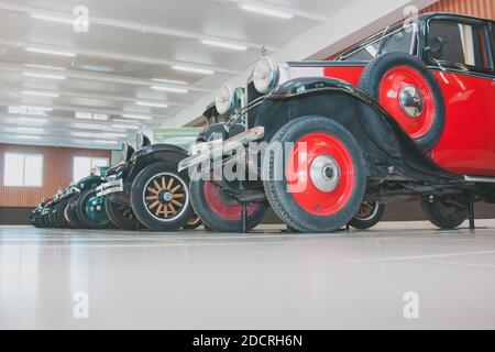 Chelyabinsk, Russia - March 10, 2016: Museum of classic retro cars of the early XX century Stock Photo