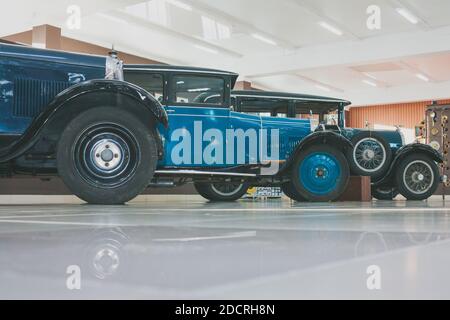 Chelyabinsk, Russia - March 10, 2016: Museum of classic retro cars of the early XX century Stock Photo