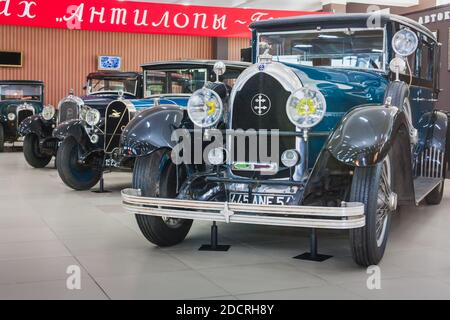 Chelyabinsk, Russia - March 10, 2016: Museum of classic retro cars of the early XX century Stock Photo