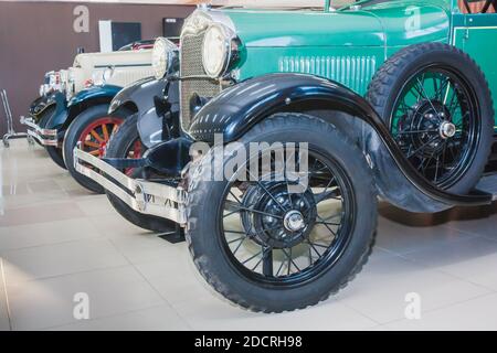 Chelyabinsk, Russia - March 10, 2016: Museum of classic retro cars of the early XX century Stock Photo